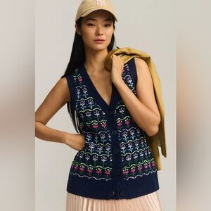 Maeve Knit Sweater Vest Anthropologie